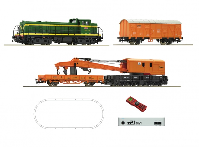 Digital z21® start Set: Diesel locomotive D.307 with track maintenance train, RENFE<br /><a href='images/pictures/Roco/Roco-51305.jpg' target='_blank'>Full size image</a>
